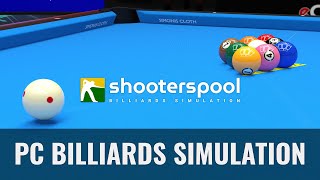 Shooterspool Billiards Simulation  Official Trailer 2021 [upl. by Lemhaj]