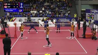 Malaysia vs Singapore  QF2  Regu  Premier  ISTAF Sepaktakraw World Cup Kuala Lumpur 2024 [upl. by Freytag]