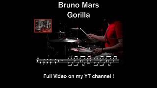 Bruno Mars  Gorilla Drum cover with scrolling drum sheet [upl. by Sergeant]