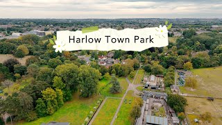 Harlow Town Park by Drone 🏴󠁧󠁢󠁥󠁮󠁧󠁿 2023 4K HDR [upl. by Nitsew]