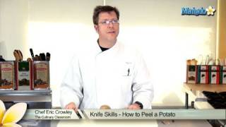 Knife Skills  How to Peel a Potato [upl. by Attenev814]