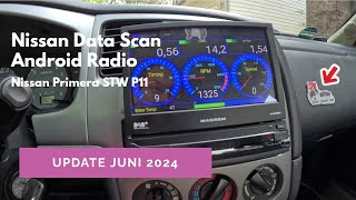 Nissan Data Scan auf Android Radio im Nissan Primera P11 STW [upl. by Isahella]