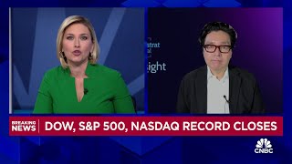 Dow SampP 500 and Nasdaq hit record highs following Trump election [upl. by Lipinski]