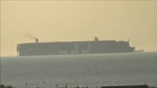 HMM Algeciras leaving UK slow boat to China [upl. by Onaimad]