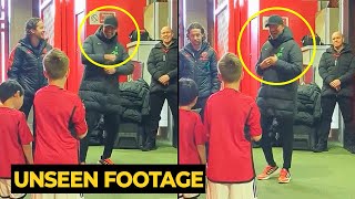 Jurgen Klopp look so humble joking with Man United young ballboys in tunnel  Football News Today [upl. by Arondell187]