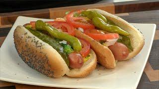 How To Make An Authentic Chicago Dog  Ballistic BBQ  Chicago Style Hot Dog [upl. by Alleacim859]