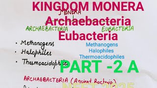 KINGDOM MONERA ARCHAEBACTERIA METHANOGENS HALOPHILES  THERMOACIDOPHILES neet2025 neet biology [upl. by Aimat]