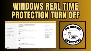 How to Turn Off Real Time Protection in Windows 10 [upl. by Rory]