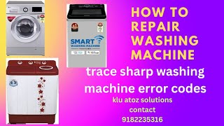 sharp washing machine all error codes [upl. by Oliver803]