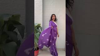 Fancy cotton silk saree purple 🟣 💜 color shorts viralshorts youtubeshorts viralyoutubeshorts [upl. by Liris]