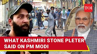 Once A Stone Pelter Kashmiri Man Reveals Why He Loves PM Modi  PM Modi Kashmir Visit Today  Watch [upl. by Anerda]