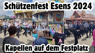 Schützenfest Esens 2024  Spielmannszüge und Kapellen auf dem Festplatz [upl. by Etselec]