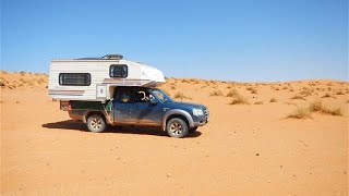 How we load our demountable camper onto our pickup truck [upl. by Hairabez]