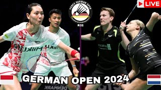 LIVE  DEJANGLORIA VS TABELINGPIEK  GERMAN OPEN 2024 BADMINTON [upl. by Airrotal]