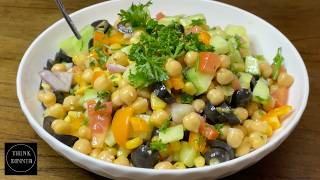 DietFriendly Mediterranean Chickpea Salad [upl. by Rainwater]