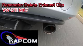 MK7 GTI Resonator DELETE EXHAUST CLIP GoPro Recording [upl. by Enelrae]