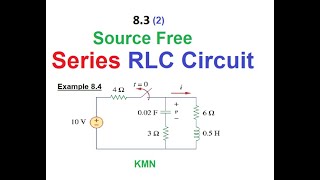 Source Free Series RLC circuit  Example 84  Practice Problem 84  LCA 832new [upl. by Donnie861]