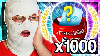 OPENING 1000 COPENHAGEN STICKER CAPSULES SO MANY HOLOS [upl. by Nomma]