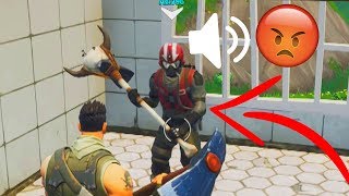 this kid rages because Im a Default Skin on Fortnite [upl. by Andryc]