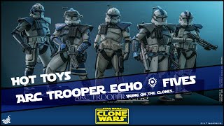 Hot Toys  16 Scale Arc Trooper Fives amp Echo Figure Overview [upl. by Alica518]