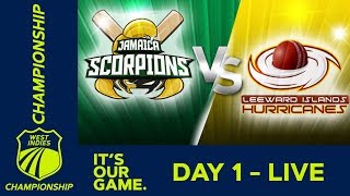 Jamaica v Leewards  Day 1  West Indies Championship  Thursday 28th February 2019 [upl. by Avan]