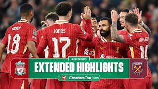 Liverpool vs West Ham Extended Highlights  Carabao Cup  CBS Sports Golazo [upl. by Winchell]