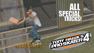 Tony Hawk’s Pro Skater 4 ALL SPECIAL TRICKS [upl. by Amer983]