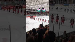 Welsh national anthem before the Cardiff Devils game CardiffDevils wales cymru cardiff hockey [upl. by Corell574]