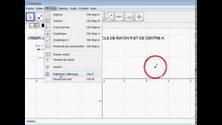 Point M mobile sur un cercle de centre A [upl. by Sudoeht455]