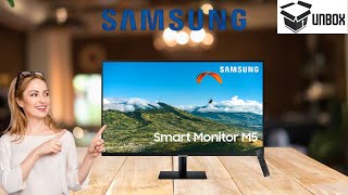 SAMSUNG Sent Me These NEW Monitors M5 FHD Smart Monitor Unboxing samsung techgenius collab [upl. by Gardas172]