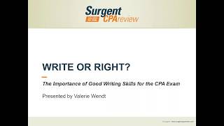 CPA Exam Webinar  Succeed on BEC Written Communication  Surgent CPA Review [upl. by Ynna]