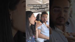 Our favourite passtime Gossiping with each other and eating pizza Couple Goals shorts viral [upl. by Tirrag]