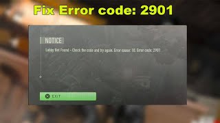 How to Fix COD MW3 Lobby Not Found Error Cause 10 Error Code 2901 on Xbox Game Pass [upl. by Lednik332]