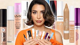 Which DRUGSTORE CONCEALER is the BEST for Dark Circles amp Wrinkles  I tested every single one [upl. by Aneema]