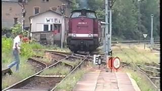 BR 202 DDR V100 im Bahnhof Rochlitz im Mai 2000 [upl. by Kcirdef]