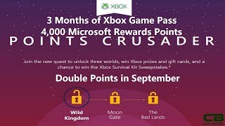 Points Crusader Xbox Microsoft Rewards Quests Overview  Free 3 Months of Xbox Game Pass amp More [upl. by Aisyle]