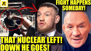 Conor McGregor drops sparring partner with CLEAN LeftWack Ian Garry slammedPimblett vs Ferguson [upl. by Lopez]