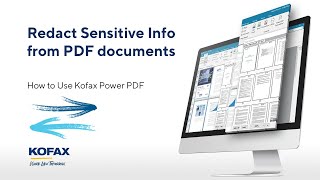 How to Redact Sensitive Information from PDF Documents in Kofax Power PDF [upl. by Harmonia479]