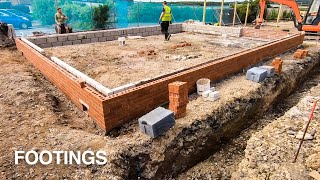 Bricklaying  The Start of Building a Home  Footings part 1 [upl. by Etterraj579]