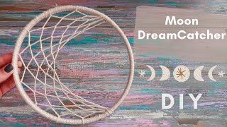 Moon Dreamcatcher DIY easy step by step tutorial [upl. by Noyart]