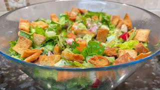 Lebanese Fattoush Salad  فٹوش سلاد  Zaika With Jabeen [upl. by Saul]