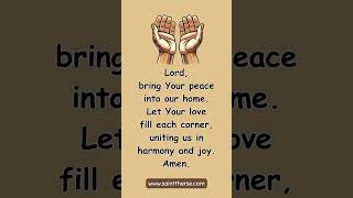 Prayer for a Peaceful Home 🏡🕊️🙏 dailyprayer christianshorts jesus [upl. by Ronna]