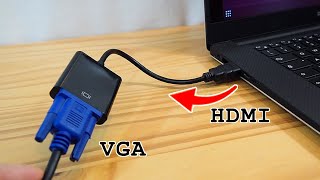 HDMI to VGA adapter • Setup with laptop and old VGA monitor [upl. by Taimi]