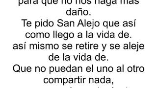 ORACION A SAN ALEJO PARA SEPARAR Y ALEJAR PERSONAS [upl. by Vigen]