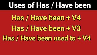 Uses of Has been Have been  Has been and Have been  English kaise sikhe [upl. by Alcott]