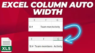 Excel Column Autofit Width  Change the width of a column automatically in Excel [upl. by Wootten270]