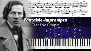 Chopin  FantaisieImpromptu Op 66  Piano Tutorial with Sheet Music [upl. by Oulman]