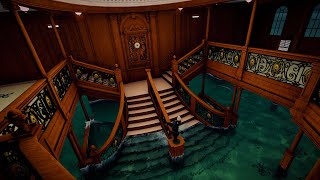 Titanic Grand Staircase Flooding Animation [upl. by Leafar]