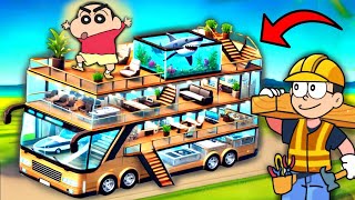 Shinchan Build Luxury Bus House 😱 [upl. by Amre207]