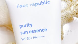 FaceRepublicPH Purity Sun Essence SPF50 PA🕶️🌤️ [upl. by Dranal956]